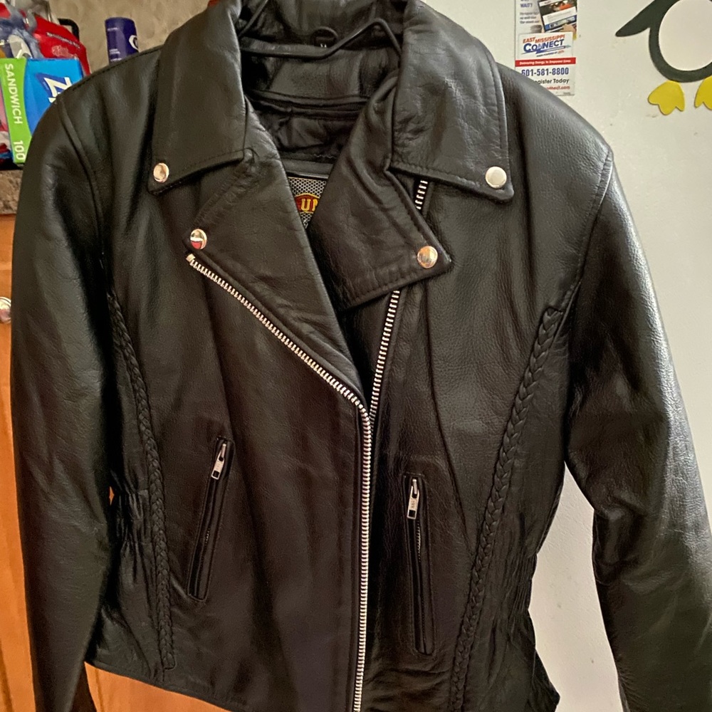 Leather bikers jacket